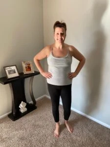 Melinda “After” – 9.5% weight lost!