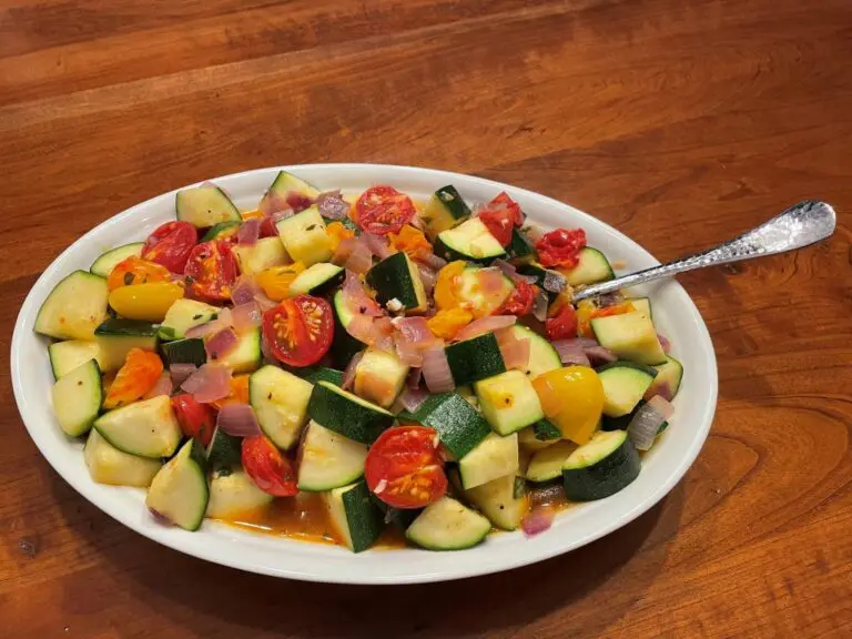 Cherry Tomatoes and Sauteed Zucchini