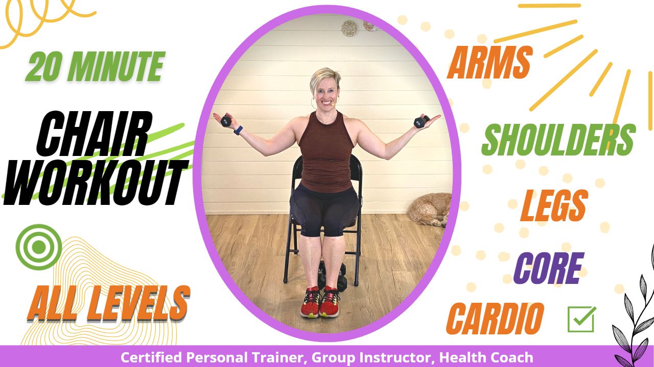 Seated Exercises for Abs, Legs, Arms  Full Length 20 Minute Chair Workout  